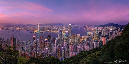 Sunset over Hongkong