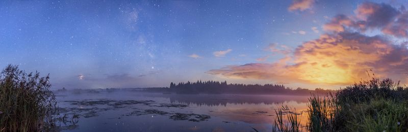 урал, пермский край, река, млечный путь река Бартым фото превью