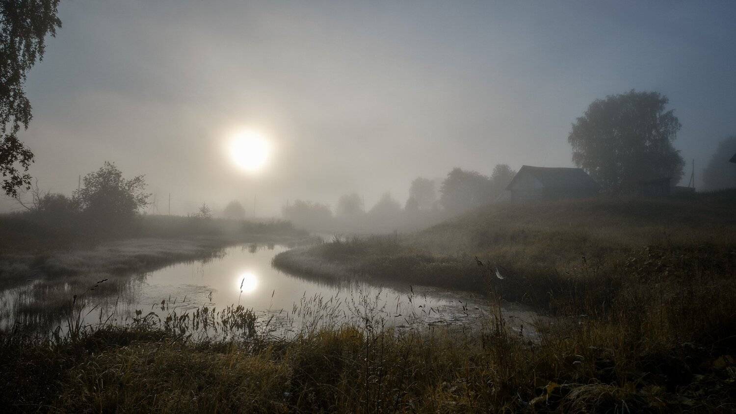 пейзаж, урал, пермь, перемское, утро, река, туман, солнце, рассвет, Андрей Чиж