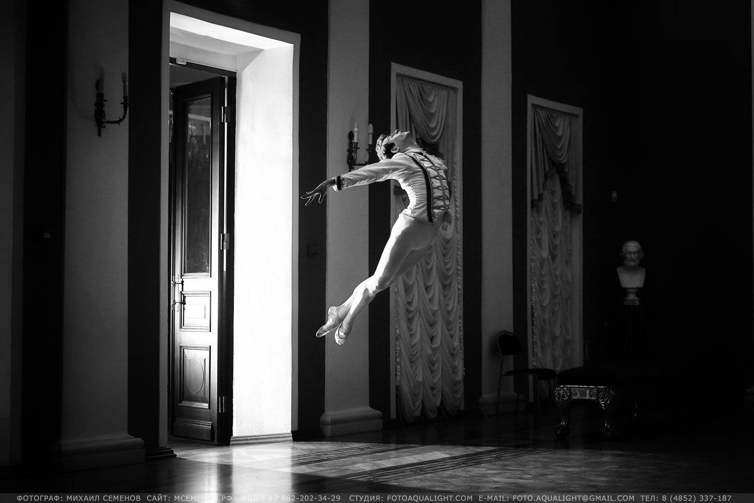 михаилсеменов, балет, полет, студия, танец, чб, hensel, Михаил Семенов