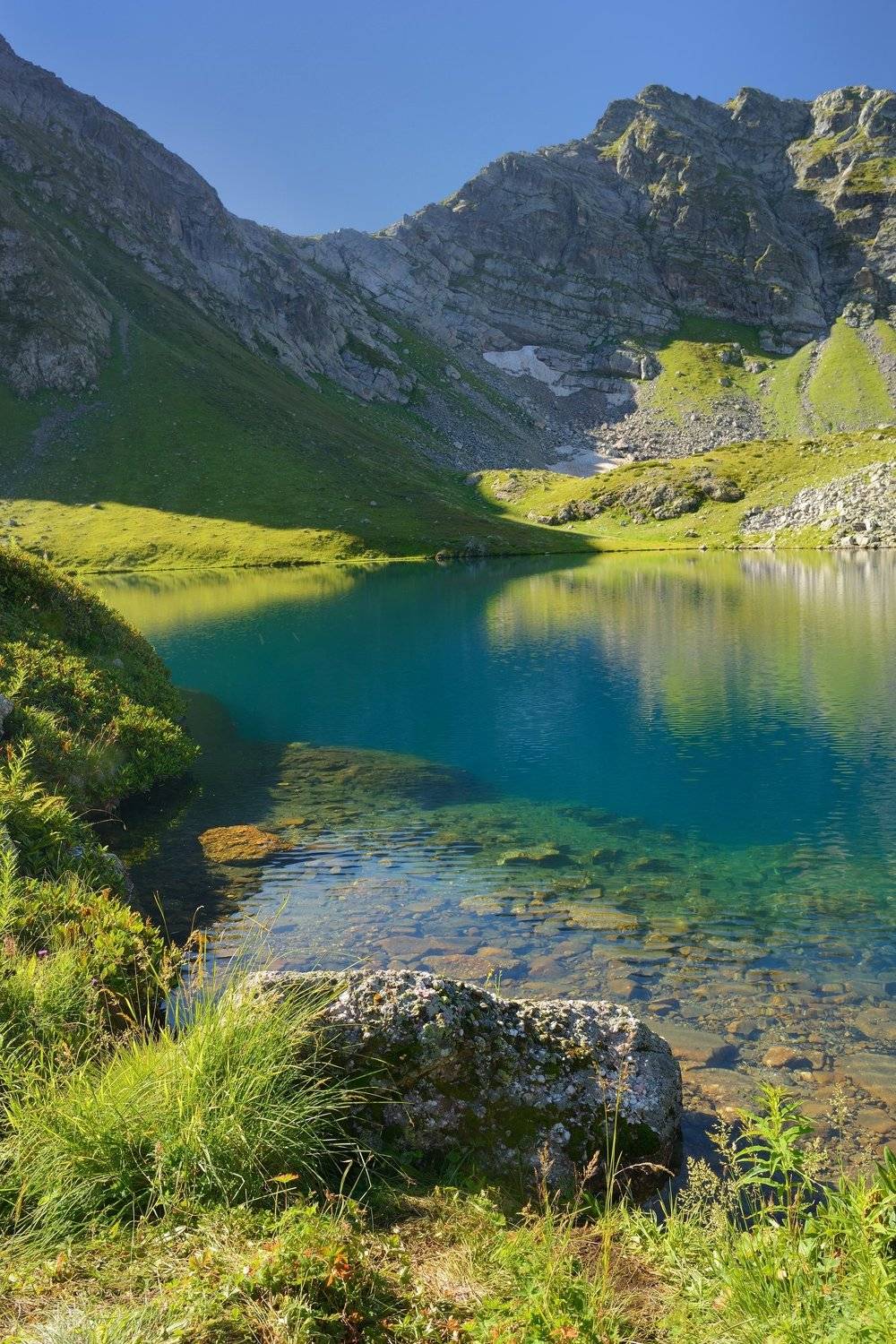 горы лето утро озеро загедан, Александр Жарников