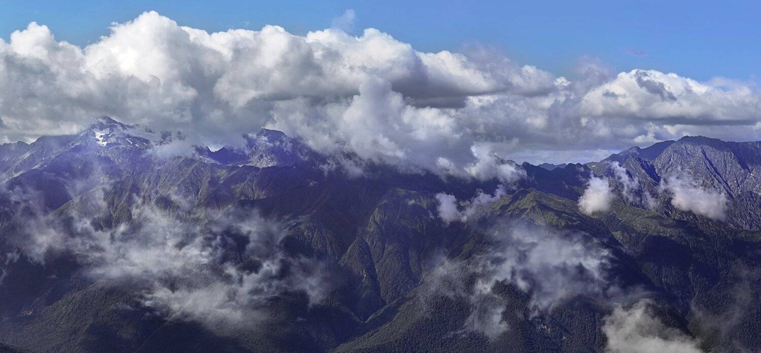 горы, облака, Олег Богданов