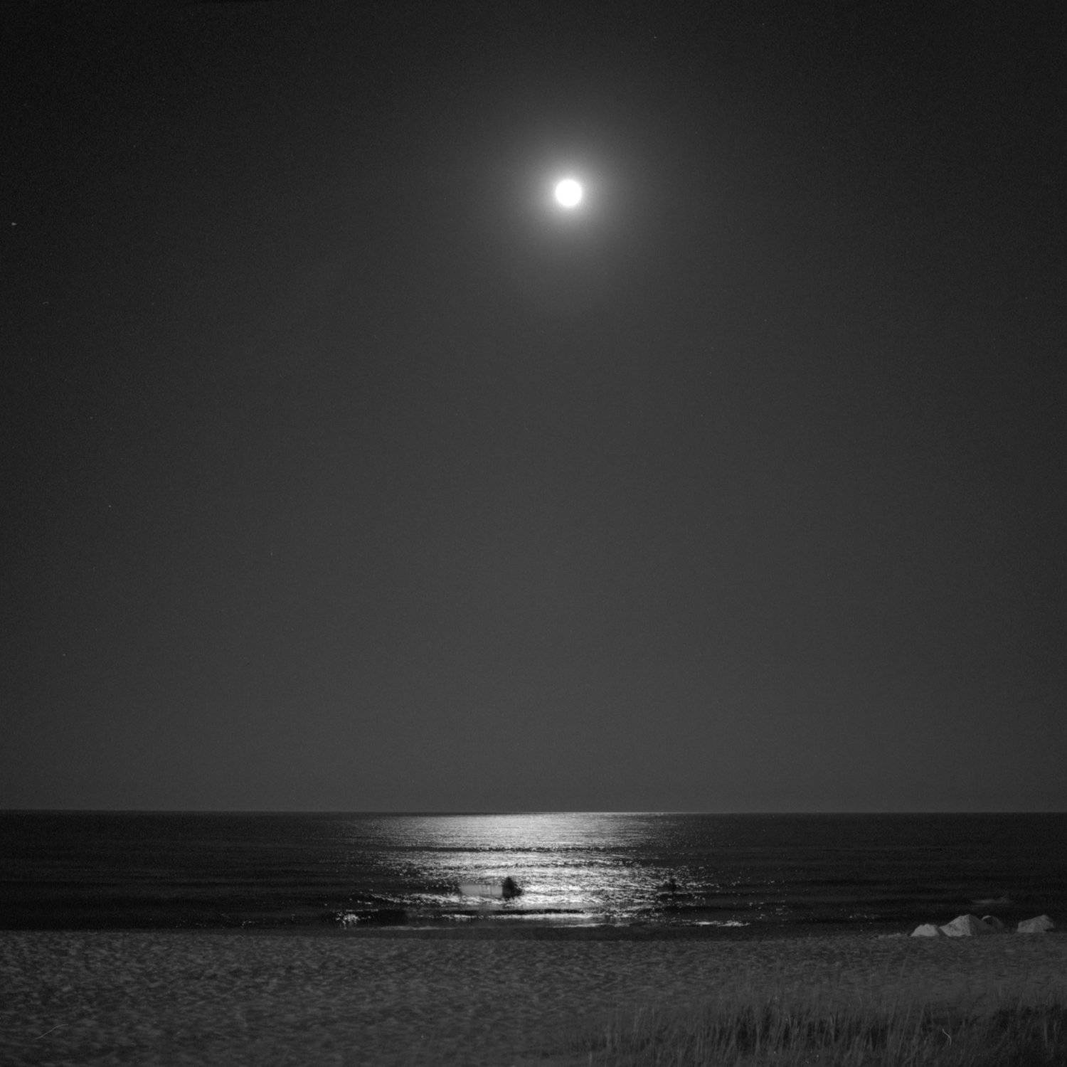 sea, marine, water, seascape, ocean, film, medium, format, 6x6, b&w, black, white, ilford, night, bulgaria, varna, Evgeny Ivanov