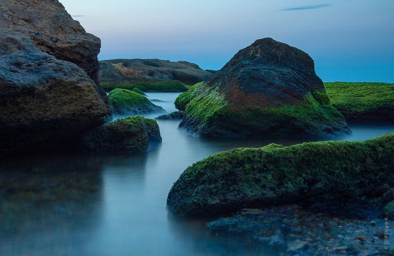 море, одесса, пляж, камни, черное море, фонтанка, odessa, sea, rock, sunrise, рассвет Безмятежный утренний берег фото превью