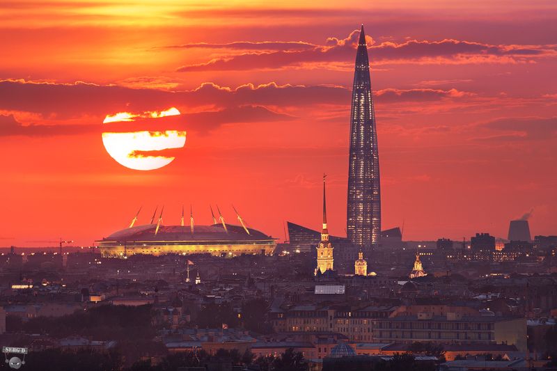 Петропавловская крепость, Санкт-Петербург арена, Лахта-центр фото превью