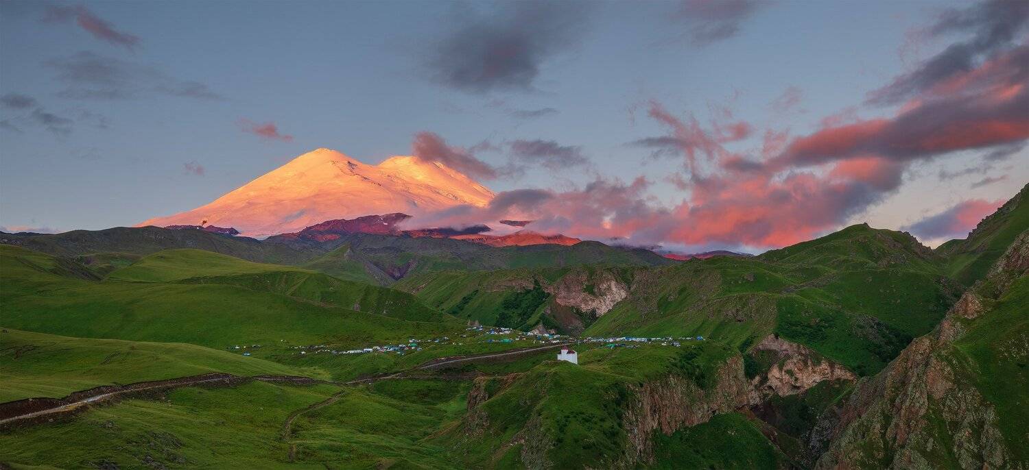 северный кавказ эльбрус джилы-су рассвет август, Николай Мысливцев