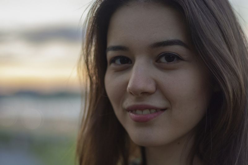 портрет, девушка, модель, лицо, взгляд, казань, вечер, закат, улыбка *** фото превью