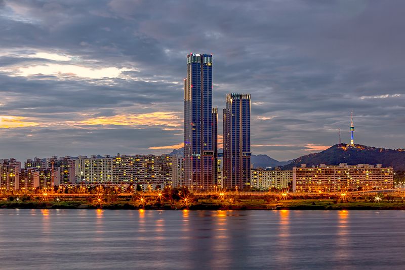 han river nightscape фото превью