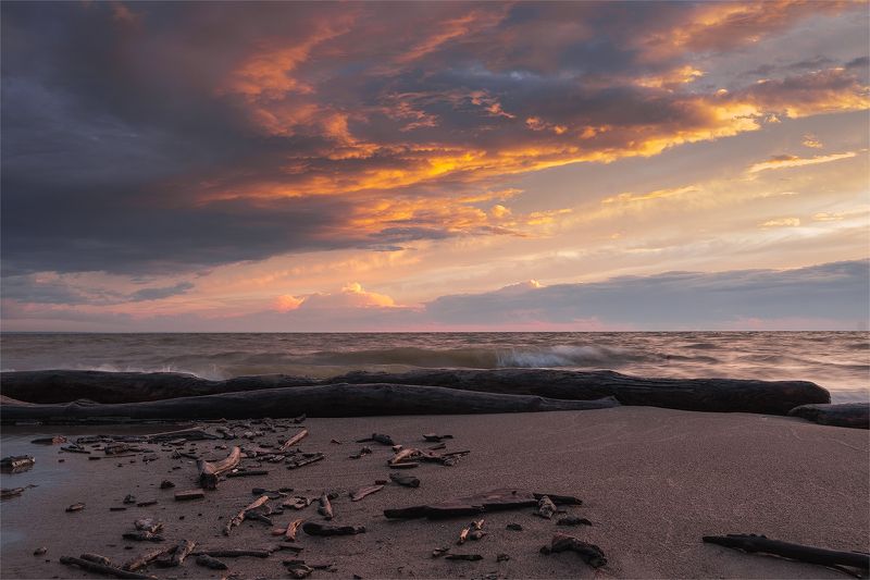 Обское море на закате фото превью