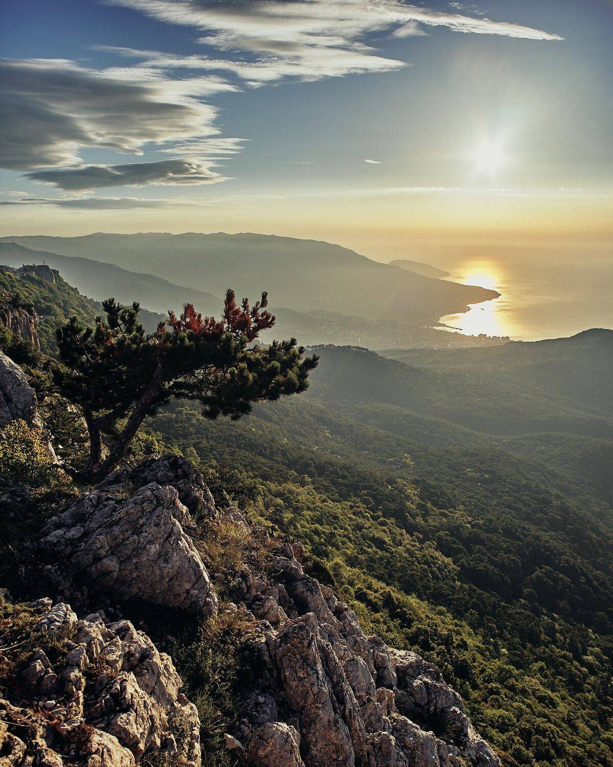 landscape, nature, sunrise, mountains, sea, природа, горы, рассвет, море, Александр Фанковин