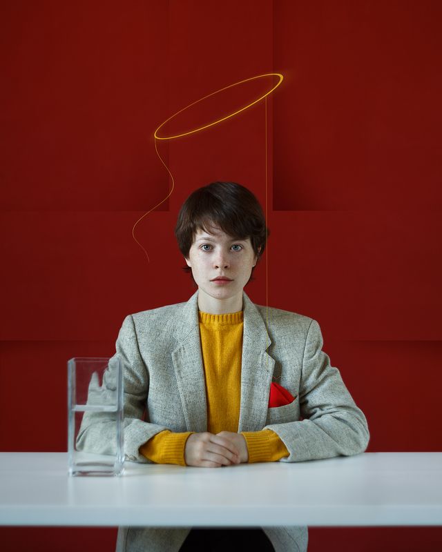 арт, девушка, портрет, студия, свет Анри. Повышение фото превью