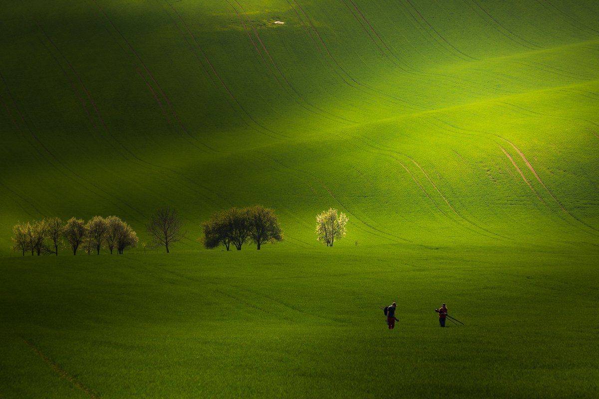 moravia,sunrise,light,people, Marek Biegalski