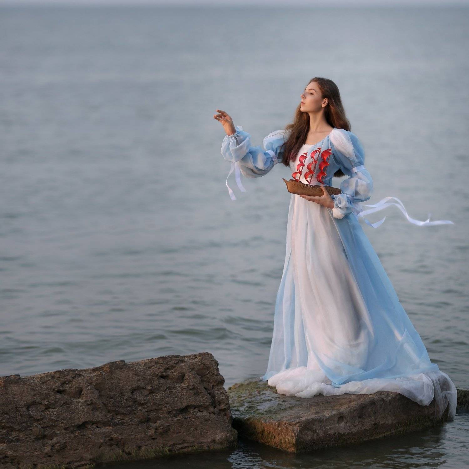 алые паруса, Ассоль, scarlet sails, Assol, девушка на фоне моря, девушка на море, Ирина Голубятникова