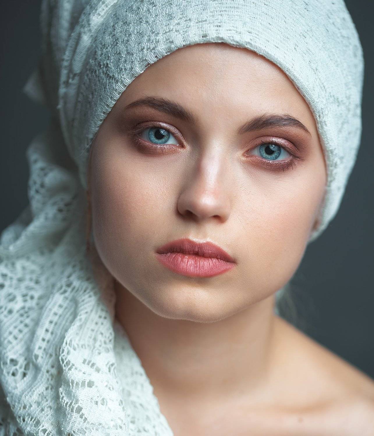 Портрет, Девушка, Татары, Голубой, Воронеж, Студия, Михаил Землянский