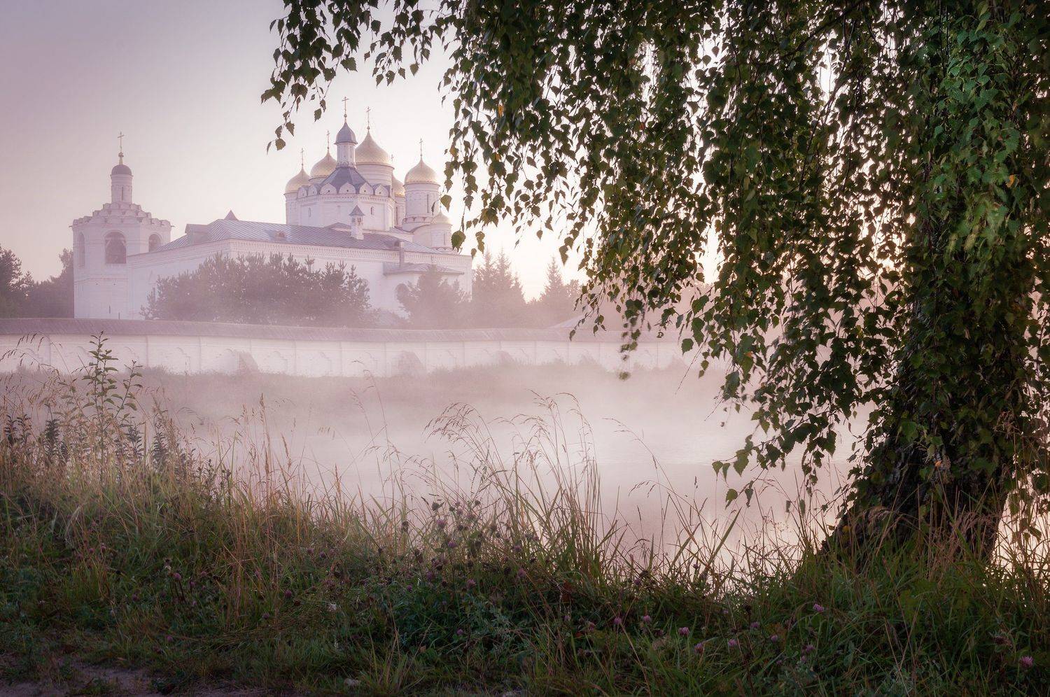 природа, рассвет, туман, солнце, туман, пейзаж, монастырь, nature, dawn, fog, sun, fog, landscape, monastery, Алексей Сергованцев