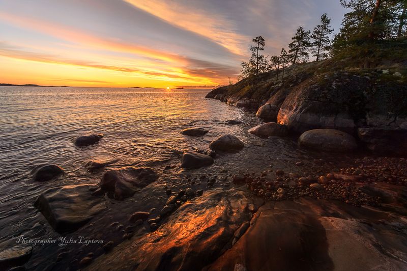 путешествие,пейзаж,ладога,карелия,утро,рассвет,камни,красота.россия Вечное движение... фото превью