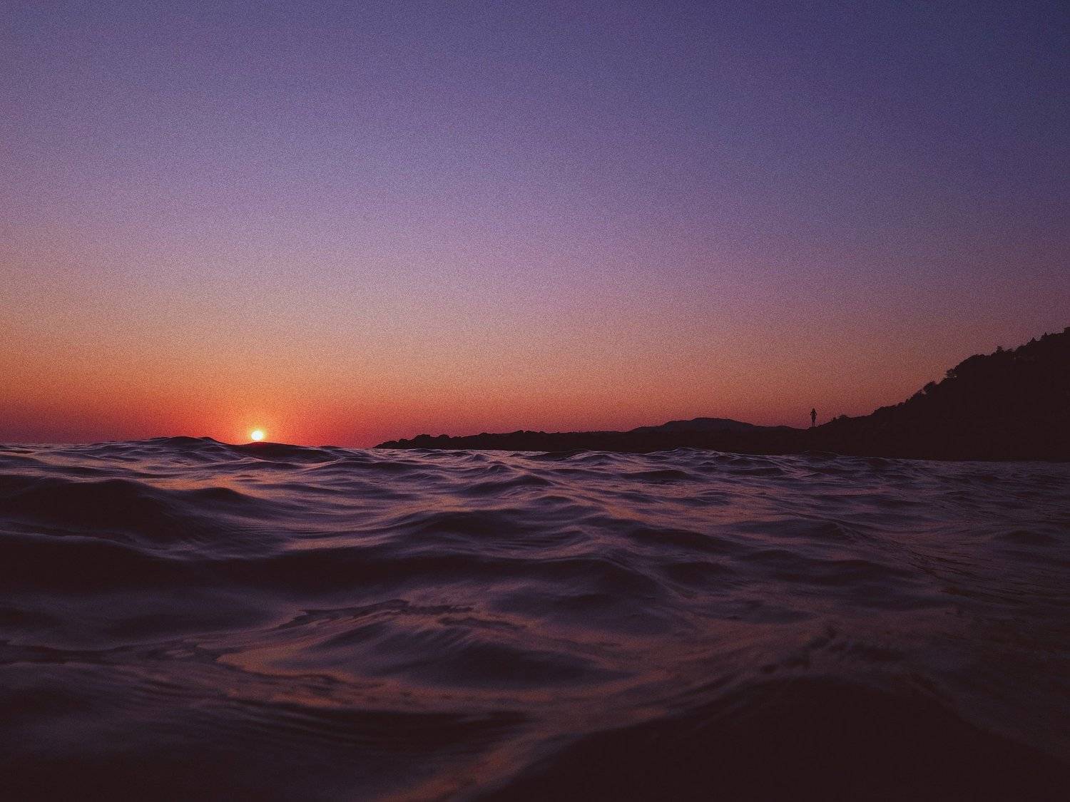 закат, море, солнце, вечер, волны, Полосин Александр