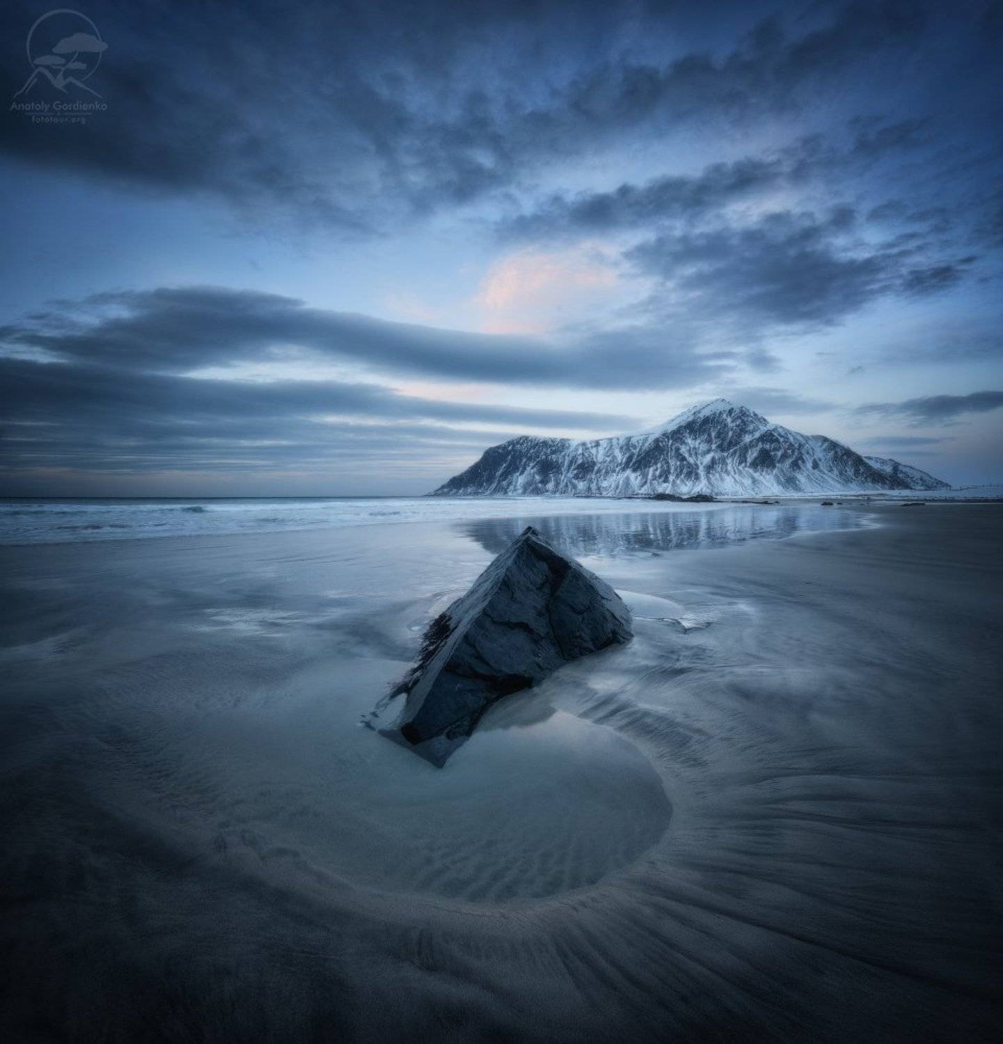 пейзаж, море, пляж, норвегия, skagsanden, лофотены, Анатолий Гордиенко