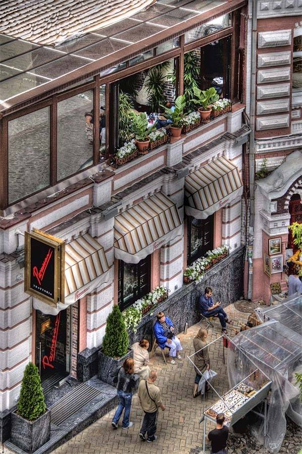 андреевский спуск, кафе, hdr, Sound Wave