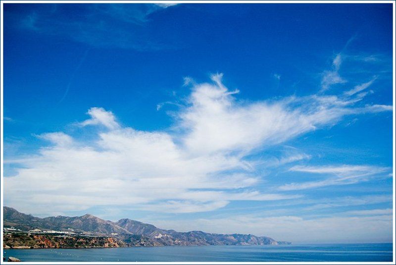 spain, nerja, malaga, mar, viuga, море, испания небо, Нерха фото превью