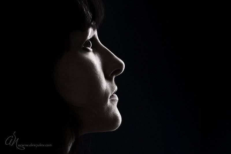 angel,профиль,чб,портрет,студия, Александр Путев
