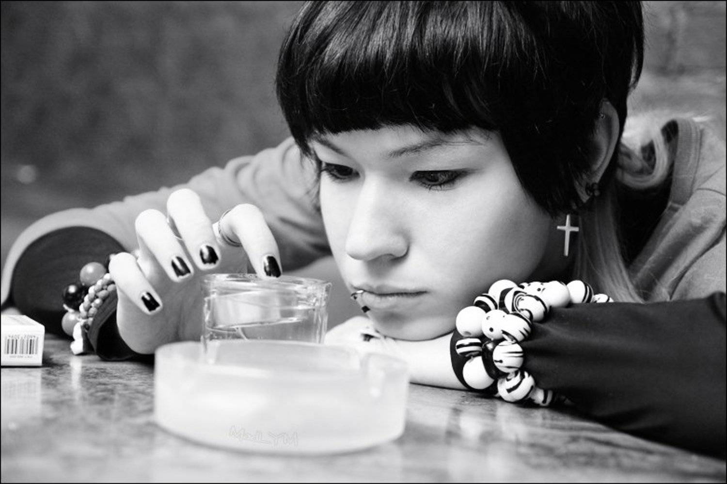 sakura, девушка, черно белое, грусть, скука, MadLYM