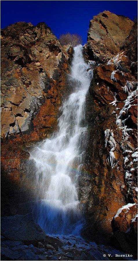 медвежий, водопад, тургеньское, ущелье, Вадько