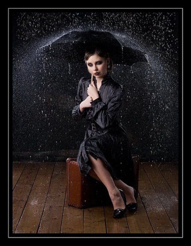 ретро, вода, дождь дождь фото превью