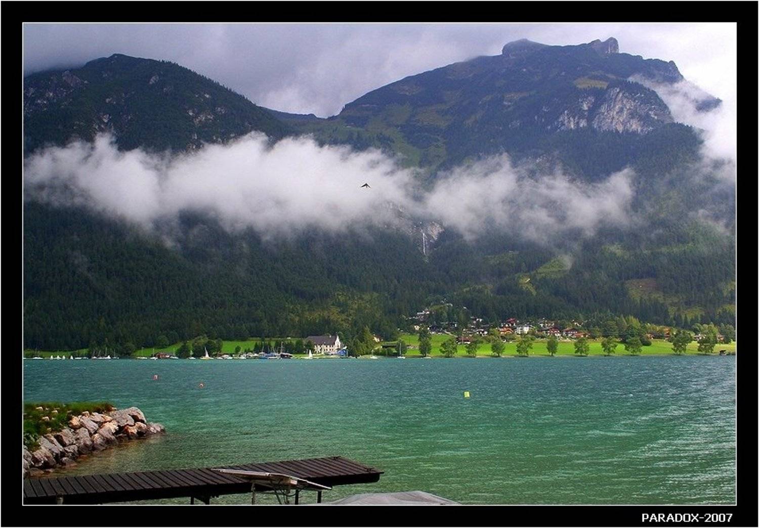 австрия,тироль, ахензее,другой берег,птичка,озеро,туман,paradox, PARADOX