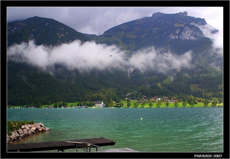 австрия,тироль, ахензее,другой берег,птичка,озеро,туман,paradox Улететь на тот берег фото превью