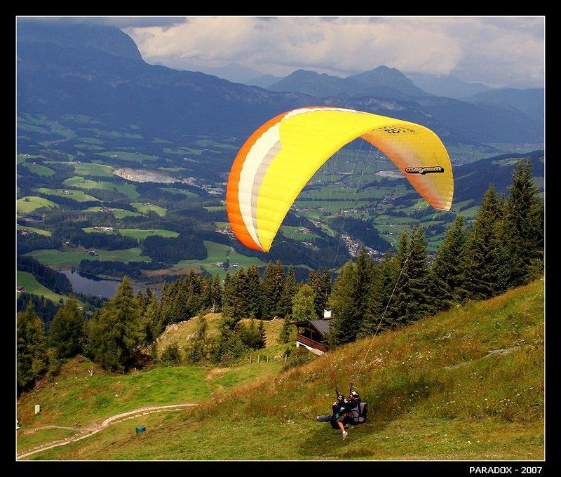 австрия,тироль,горы,полет,параплан,paradox ВЗЛЕТ фото превью