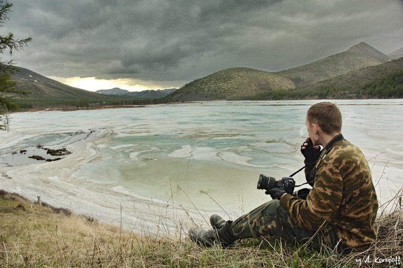 фотограф, ледник, перекур, сопки, закат перекур... фото превью