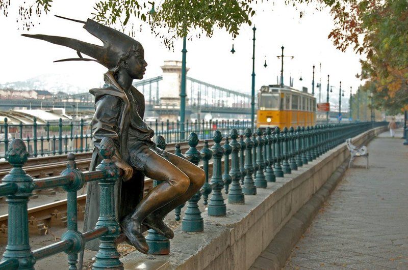 будапешт, трамвай, набережная Будапешт фото превью