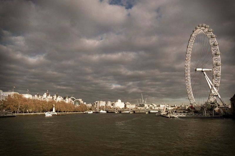 лондон, колесо, темза, река, мост Глаз Лондона фото превью