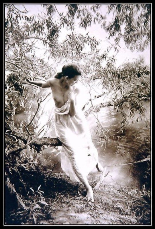 девушка, утро, река, вода Просто было утро фото превью