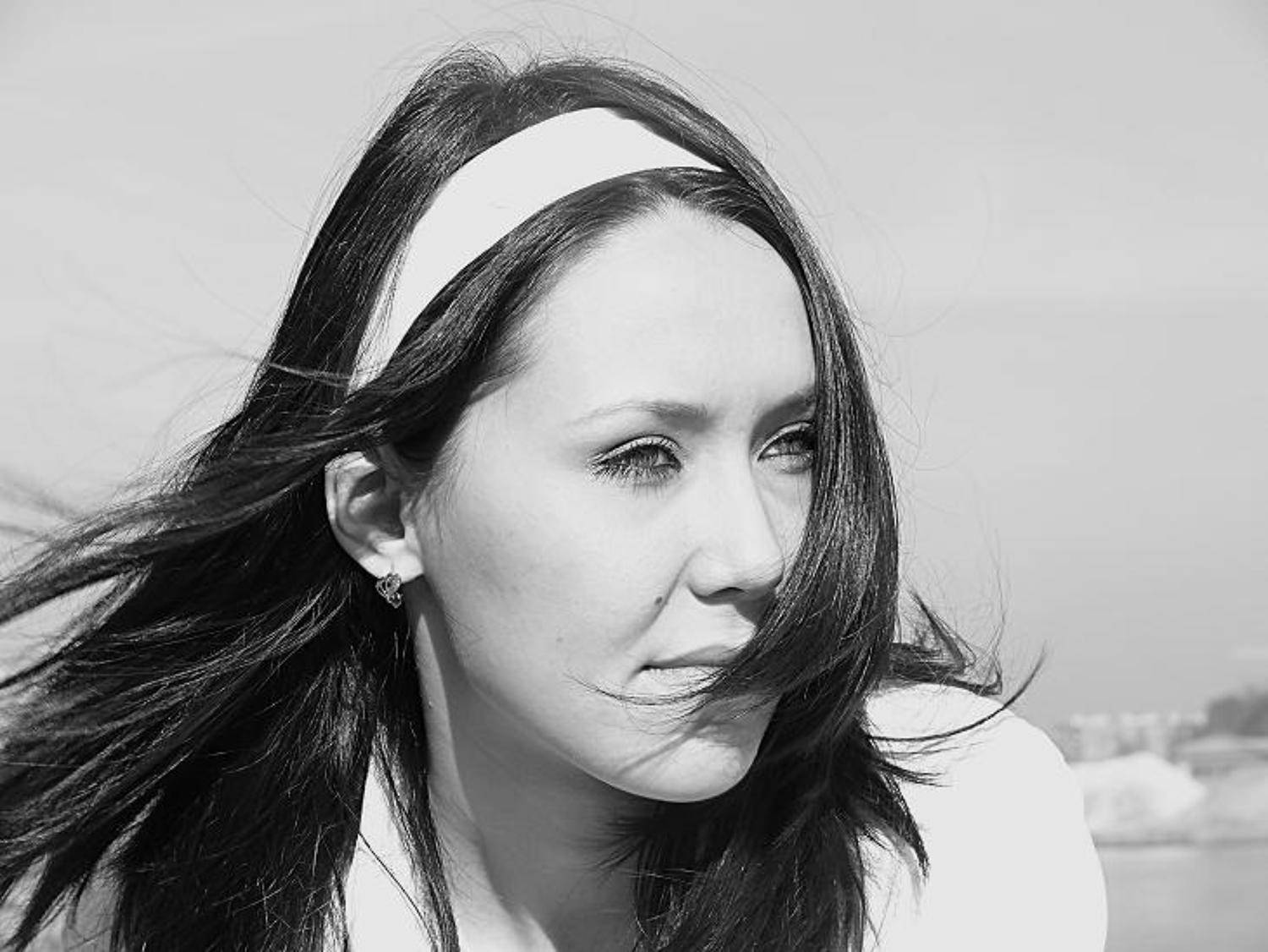 девушка, ветер, вдаль, волосы, Василевская Надежда