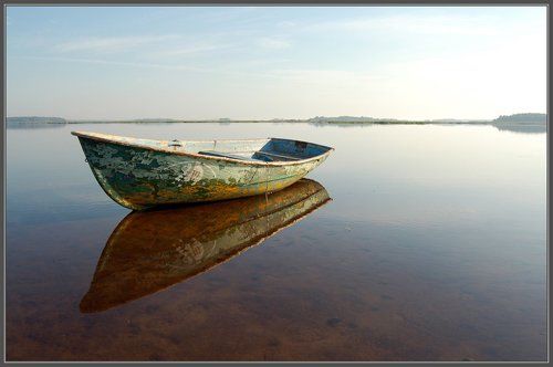 пейзаж с лодкой