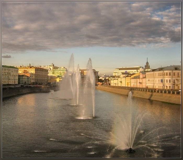 фонтаны, лето, вечер, замоскворечье, Katerina Gordeeva