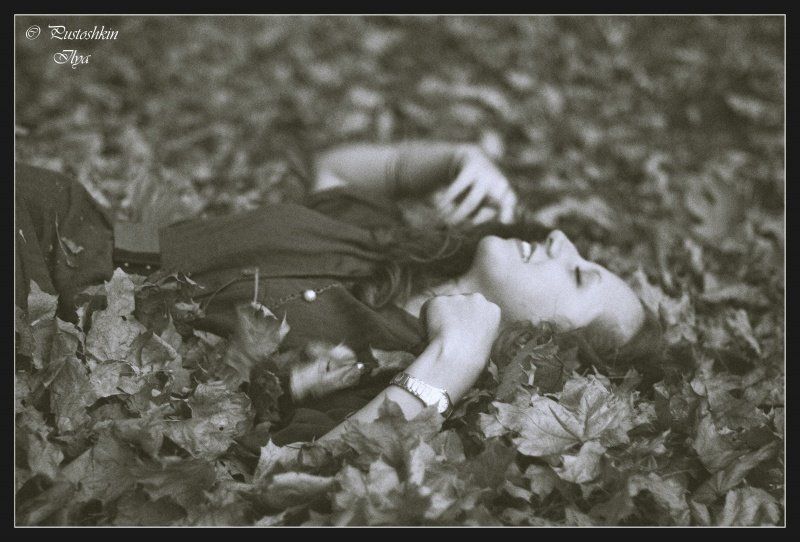 осень, ч/б Осенняя фото превью