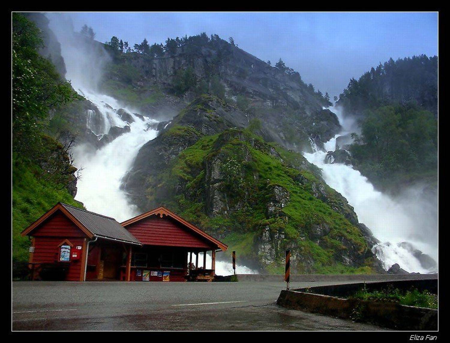 норвегия водопад лотефосс драйв брызки, Liz