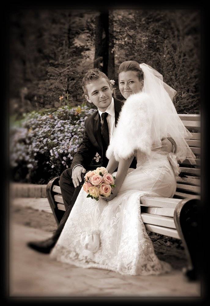 жених, невеста, лавочка, Sound Wave