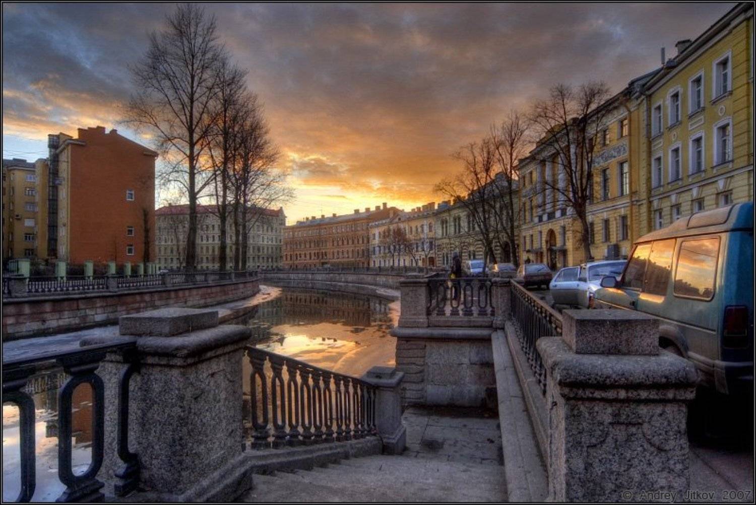 зима, декабрь, санкт-петербург, питер, канал, закат, город, Андрей Житков