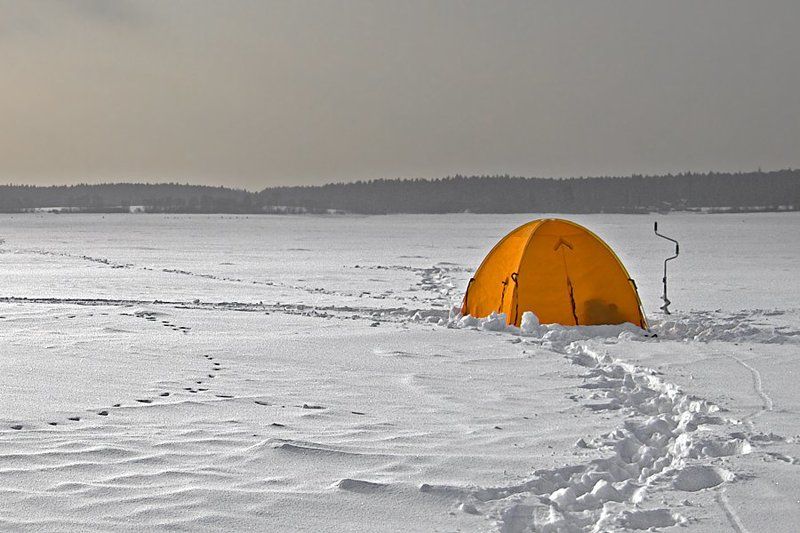 рыбалка, зима Морозно фото превью