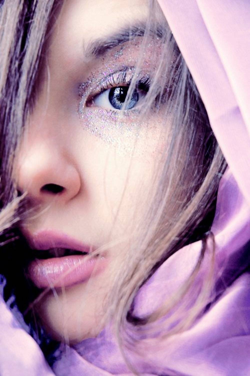 violet, eye , girl, Юлиана Макаренко