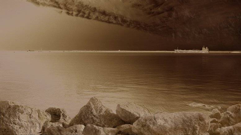 финский залив,облака,фарватер,берег, Евгений Пугачев.