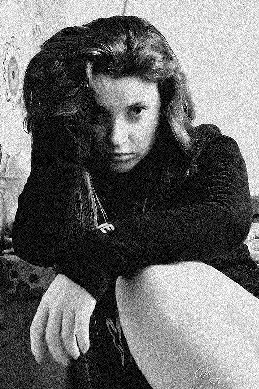 жанр,портрет,черное,белое, Александр Путев