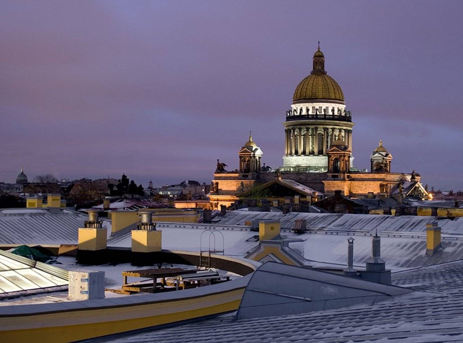питер, исаакий, крыша, утро, свет, краски, Бома Дзин
