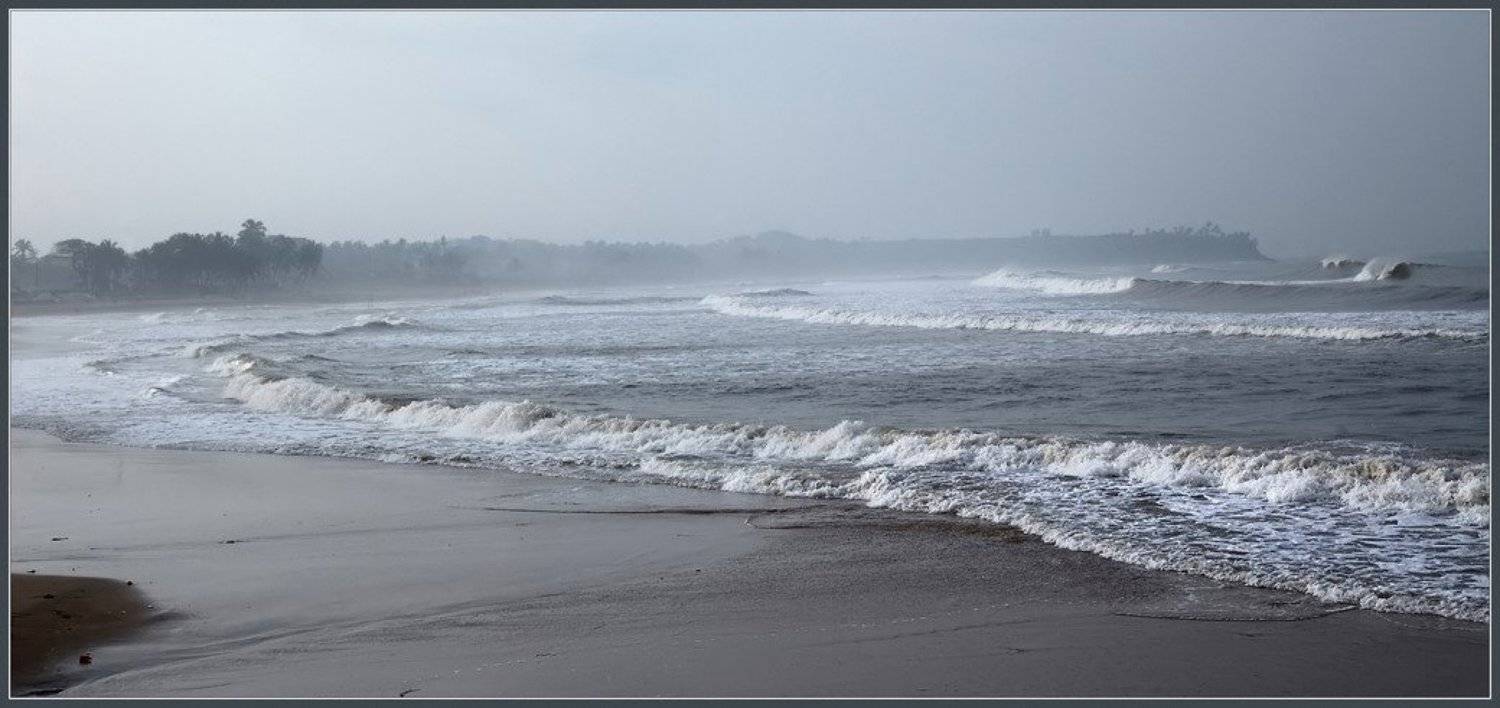 индия, гоа, аравийское море, берег, непогода, волны, Евгений Иванюшенко
