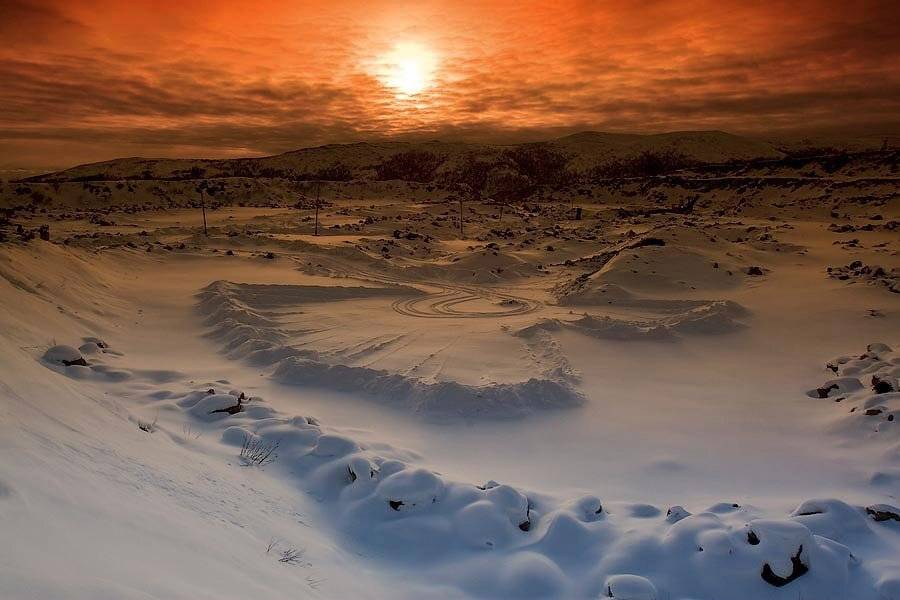 магадан, зима, колыма, карьер, снег, Sir Fisher