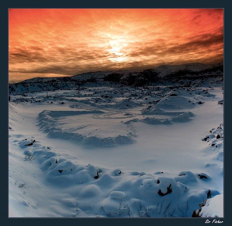 магадан, зима, снег, карьер, Sir Fisher